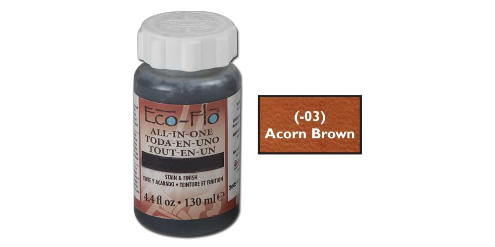 Eco-Flo All-In-One Stain And Finish 4.4 Ounce, Acorn Brown 2605-03